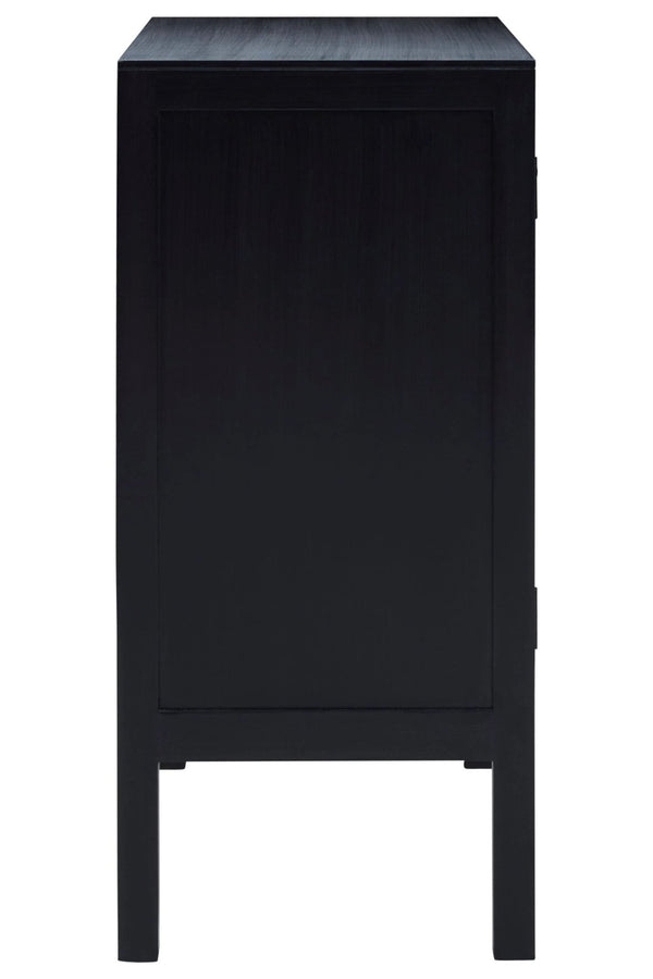 Corso Black Sideboard with Two Rattan Doors - XShowhome Limited - Xshowhome