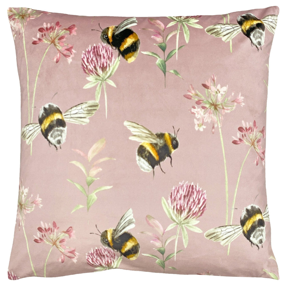 Country Bee Garden 43x43 Feather Filled Cushion Heather - Canwell Interiors Limited - Riva