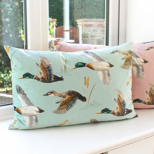 Country Duck Pond 40x60 Feather Filled Cushion Mint - Canwell Interiors Limited - Riva