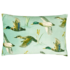 Country Duck Pond 40x60 Feather Filled Cushion Mint - Canwell Interiors Limited - Riva