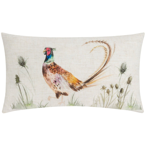 Country Pheasant 30x50 Feather Filled Cushion Natural - XShowhome Limited - Riva
