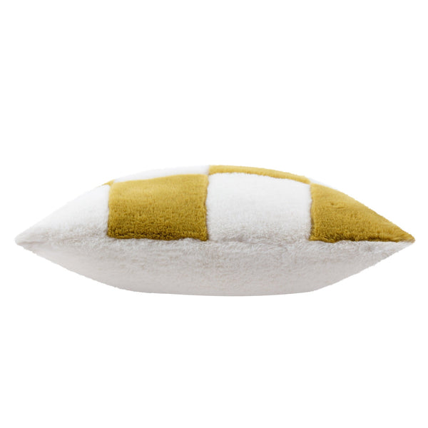 Cozee Check 50x50 Feather Filled Cushion Olive - Canwell Interiors Limited - Riva