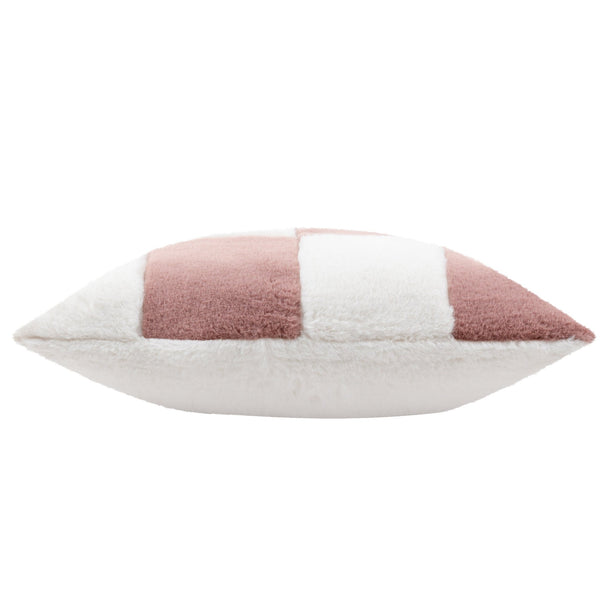 Cozee Check 50x50 Feather Filled Cushion Pink - Canwell Interiors Limited - Riva