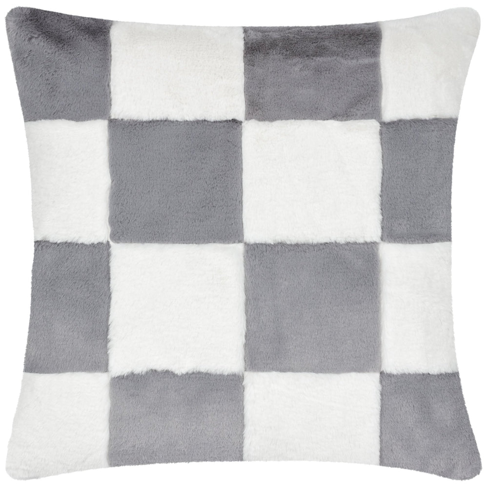 Cozee Check 50x50 Feather Filled Cushion Slate Blue - Canwell Interiors Limited - Riva