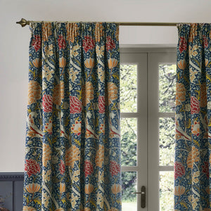 Cray 167x182 Pencil Pleat Curtains Indigo/Berry - XShowhome Limited - Riva