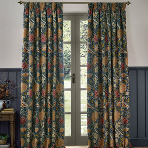 Cray 167x182 Pencil Pleat Curtains Indigo/Berry - XShowhome Limited - Riva