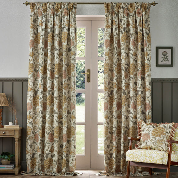 Cray 228x137 Pencil Pleat Curtains Stone/Clay - XShowhome Limited - Riva