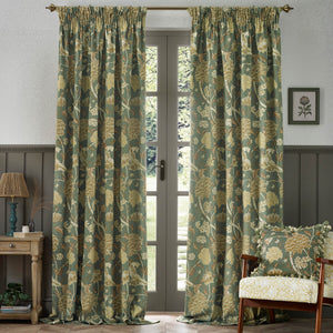 Cray 228x182 Pencil Pleat Curtains Sage/Sunflower - XShowhome Limited - Riva