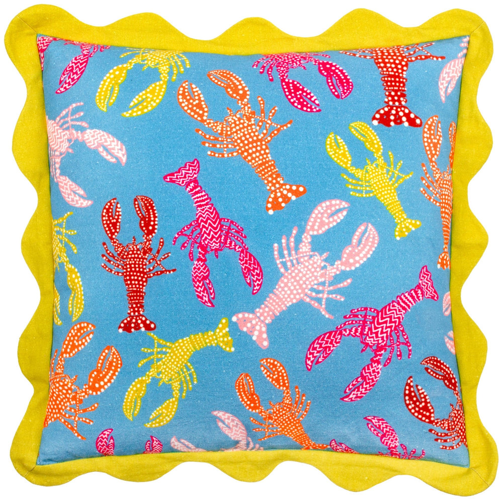 Crustaceans 50x50 Feather Filled Cushion Aqua - Canwell Interiors Limited - Riva