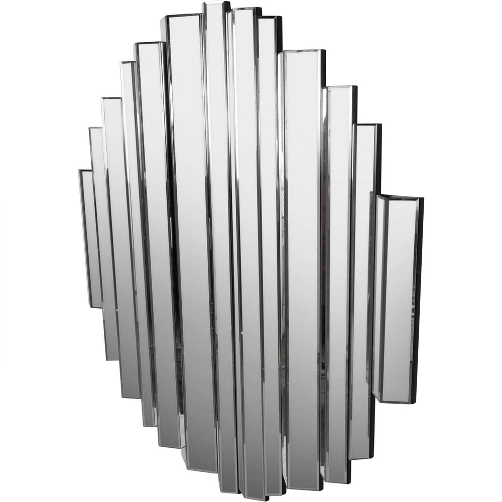 Crystalline Effect Embossed Edges Round Mirror 120cm - XShowhome Limited - Libra