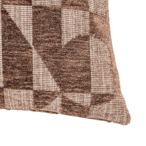 Cushion Aria brown geomatric - Canwell Interiors Limited - Richmond