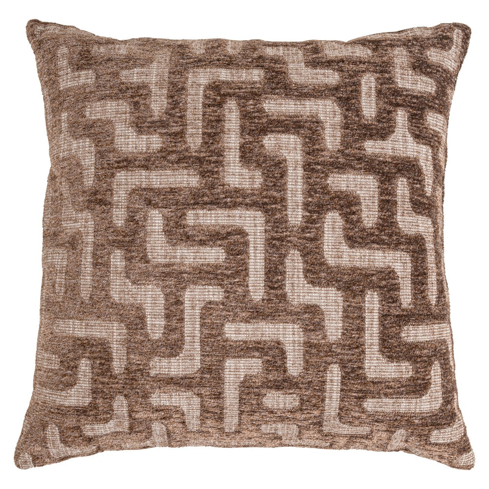 Cushion Ivy brown labyrinth - Canwell Interiors Limited - Richmond