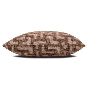 Cushion Ivy brown labyrinth - Canwell Interiors Limited - Richmond