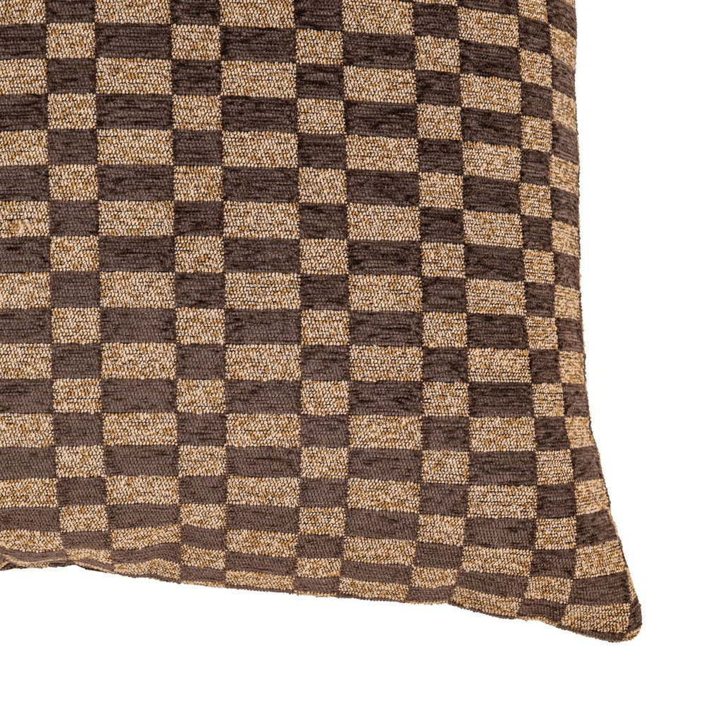 Cushion Remi brown rectilinear - Canwell Interiors Limited - Richmond