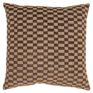 Cushion Remi brown rectilinear - Canwell Interiors Limited - Richmond