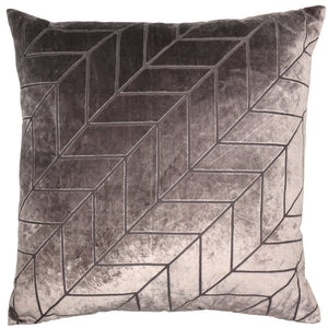 Cut Velvet Chevrons Truffle 56x56 - Canwell Interiors Limited - Malini