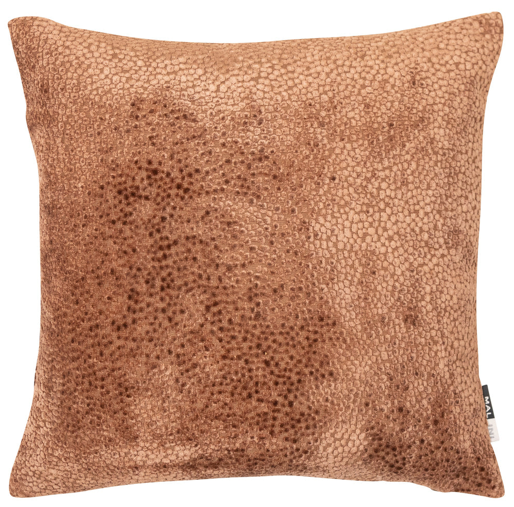 Cut Velvet Dots in Chocolate 43x43 - Canwell Interiors Limited - Malini