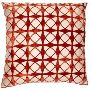 Cut Velvet Spiral Orange 56x56 - Canwell Interiors Limited - Malini