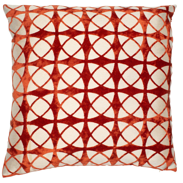 Cut Velvet Spiral Orange 56x56 - Canwell Interiors Limited - Malini