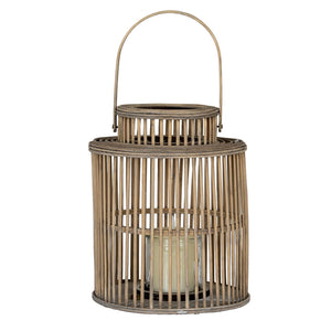 Cylinder Wicker Lantern with Glass Holder - Canwell Interiors Limited - Hills