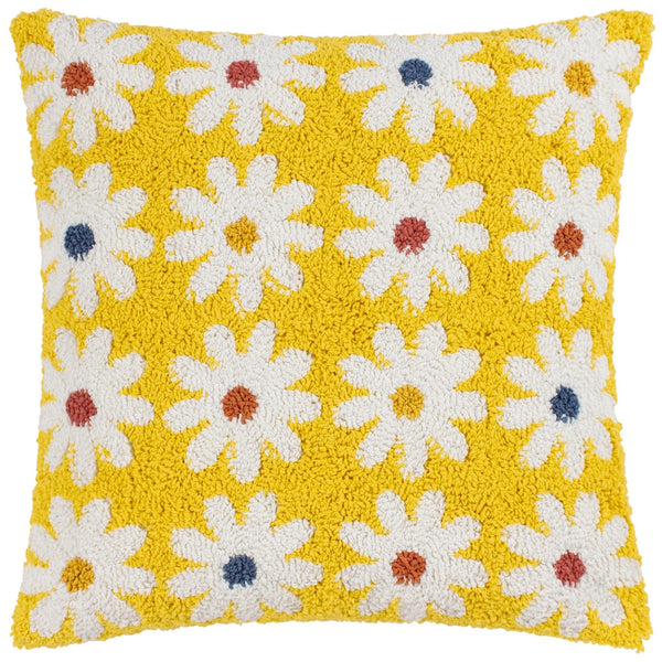 Daisy 45x45 Feather Filled Cushion Mellow Yellow - Canwell Interiors Limited - Riva
