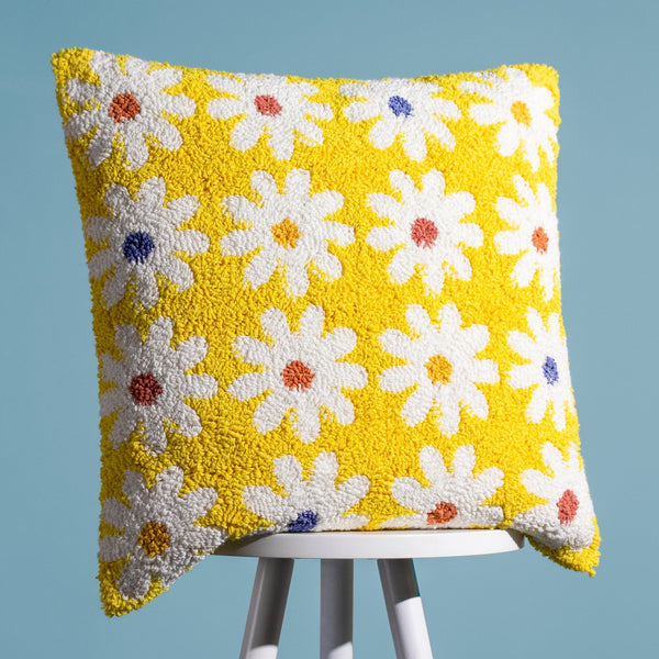 Daisy 45x45 Feather Filled Cushion Mellow Yellow - Canwell Interiors Limited - Riva