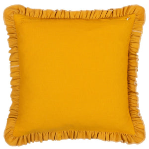 Daisy Frill 45x45 Feather Filled Cushion Gold - Canwell Interiors Limited - Riva