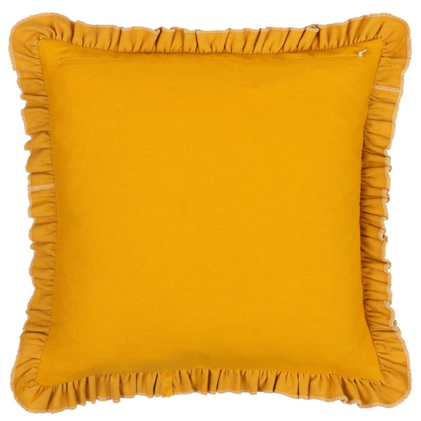 Daisy Frill 45x45 Feather Filled Cushion Gold - Canwell Interiors Limited - Riva