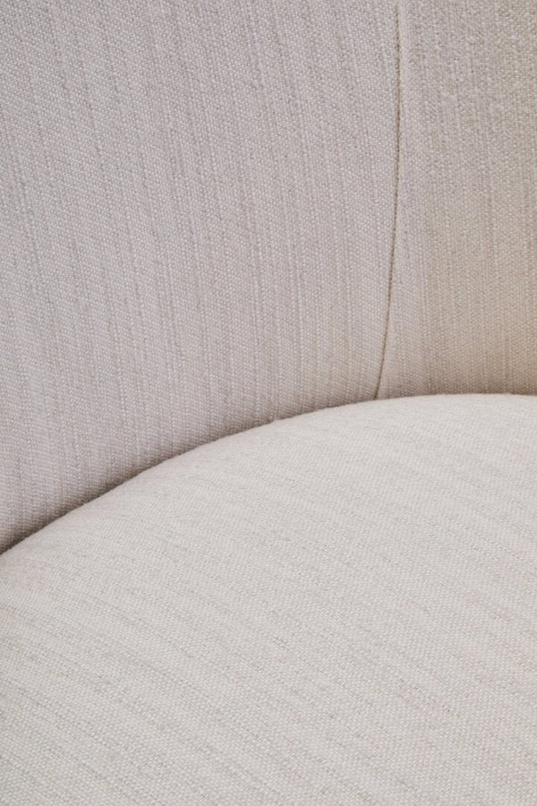 Dale Ivory Linen Curved Chair - Canwell Interiors Limited - Xshowhome