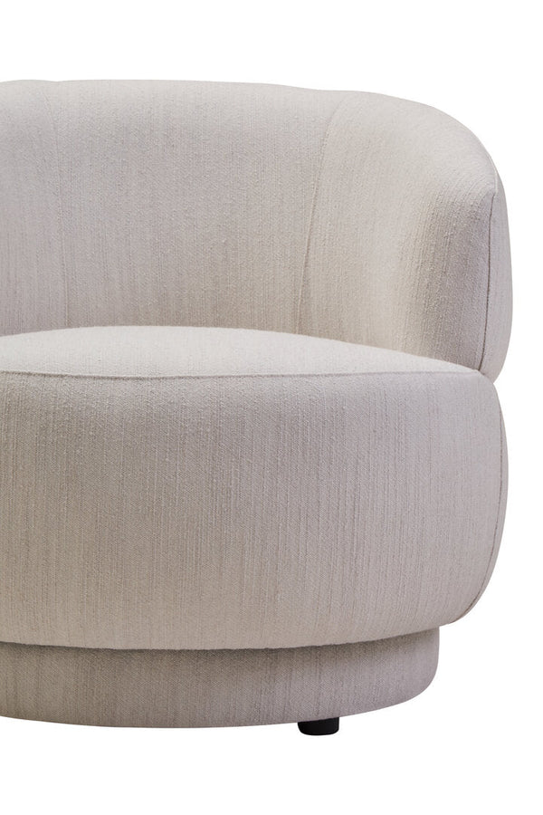 Dale Ivory Linen Curved Chair - Canwell Interiors Limited - Xshowhome