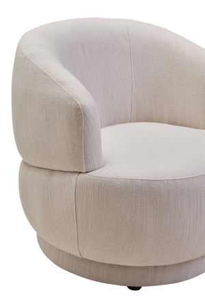Dale Ivory Linen Curved Chair - Canwell Interiors Limited - Xshowhome