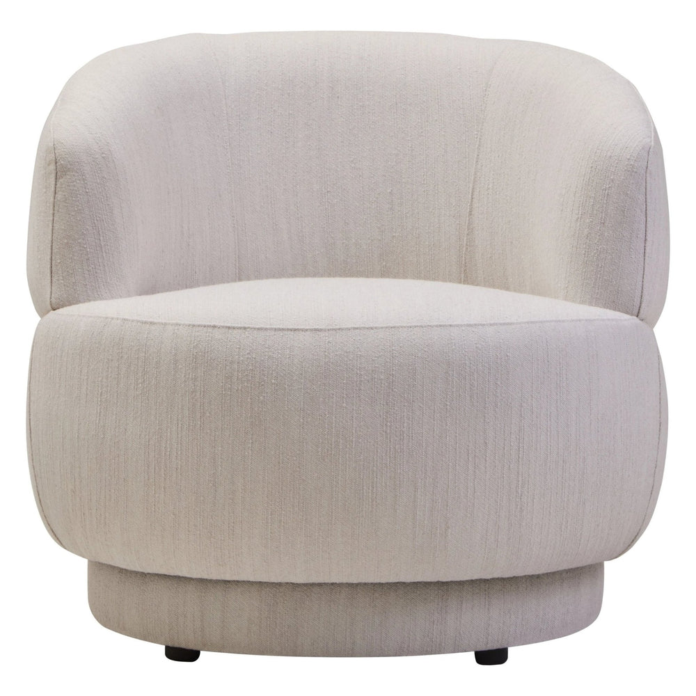 Dale Ivory Linen Curved Chair - XShowhome Limited - Xshowhome