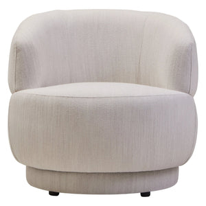 Dale Ivory Linen Curved Chair - XShowhome Limited - Xshowhome