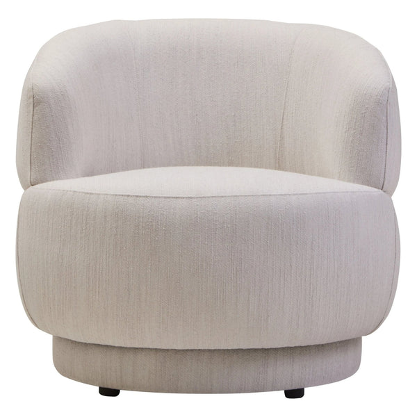 Dale Ivory Linen Curved Chair - XShowhome Limited - Xshowhome