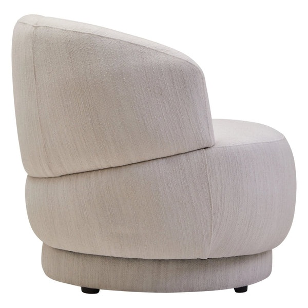 Dale Ivory Linen Curved Chair - XShowhome Limited - Xshowhome