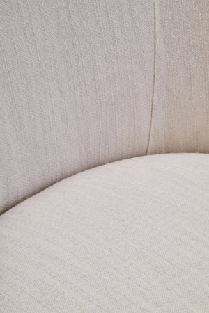 Dale Ivory Linen Curved Chair - XShowhome Limited - Xshowhome