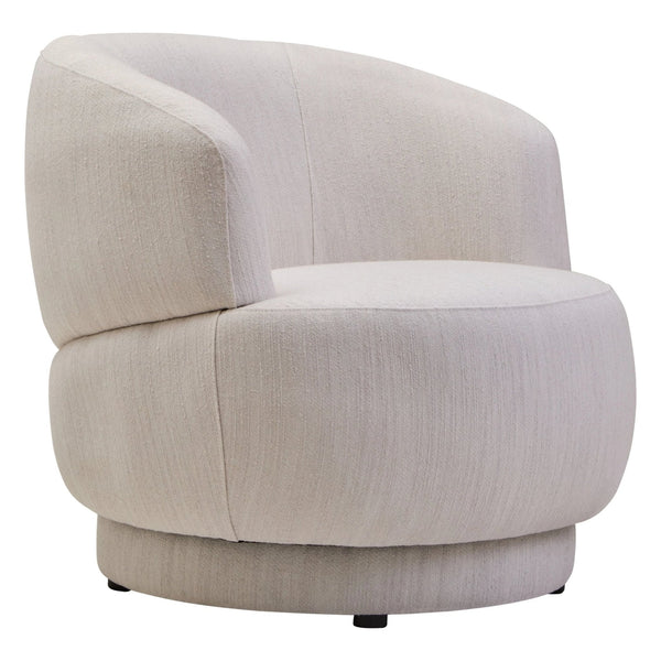 Dale Ivory Linen Curved Chair - XShowhome Limited - Xshowhome