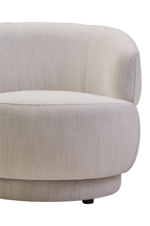 Dale Ivory Linen Curved Chair - XShowhome Limited - Xshowhome