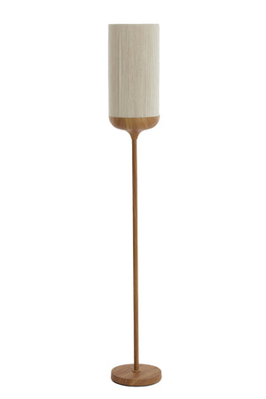 DANIA Floor Lamp — Wood Natural & Rope Cream - Canwell Interiors Limited - Light & Living