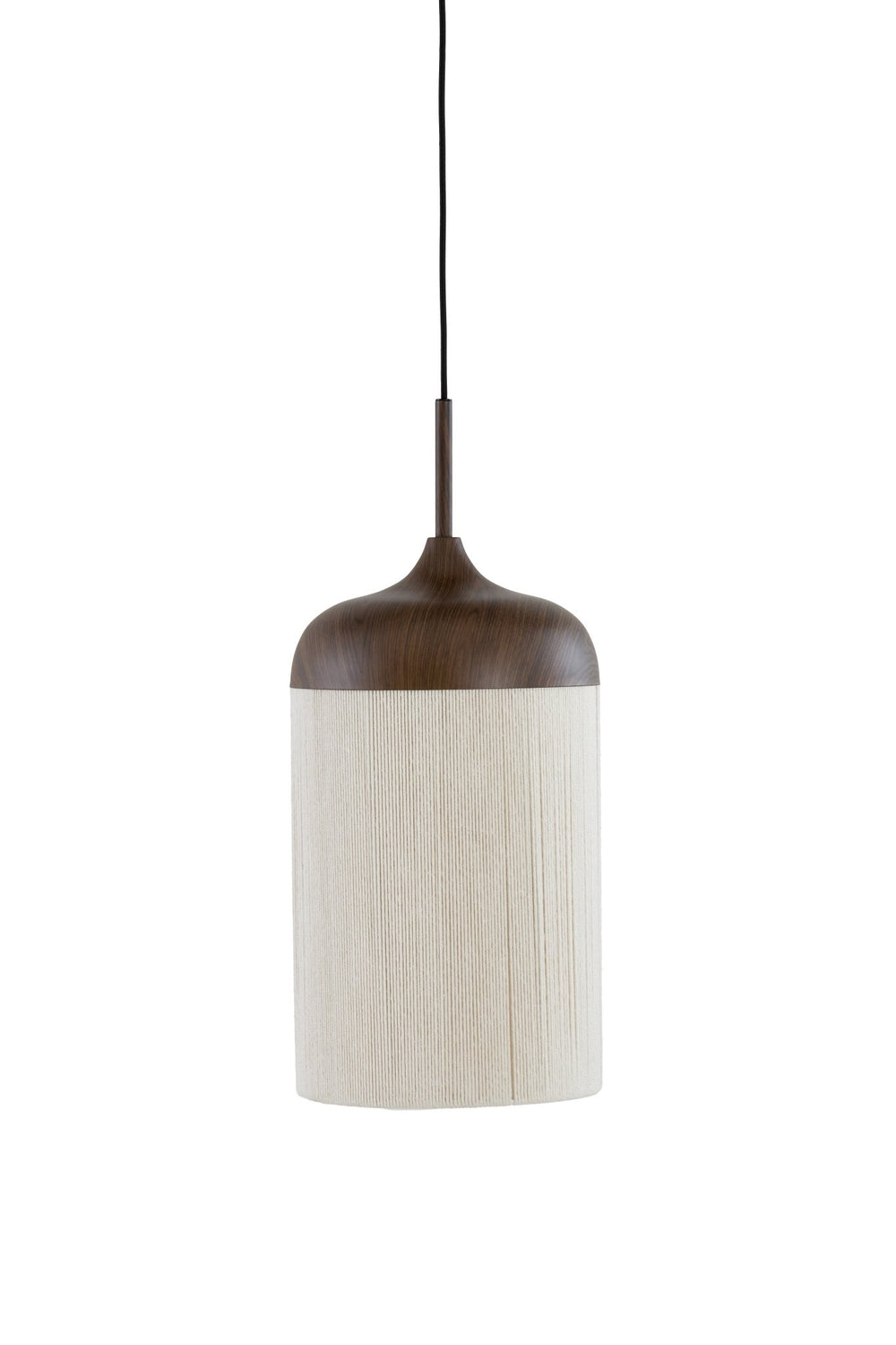 DANIA Pendant Light — Wood D Brown & Rope Cream - Canwell Interiors Limited - Light & Living