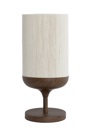DANIA Table Lamp — Wood D Brown & Rope Cream - Canwell Interiors Limited - Light & Living