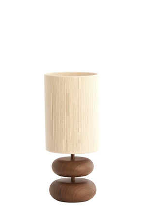 DANIALO Table Lamp — Wood D Brown & Rope Cream - Canwell Interiors Limited - Light & Living