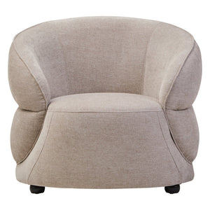Daphne Taupe Chenille Curved Chair - Canwell Interiors Limited - Xshowhome