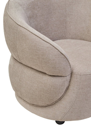 Daphne Taupe Chenille Curved Chair - XShowhome Limited - Xshowhome
