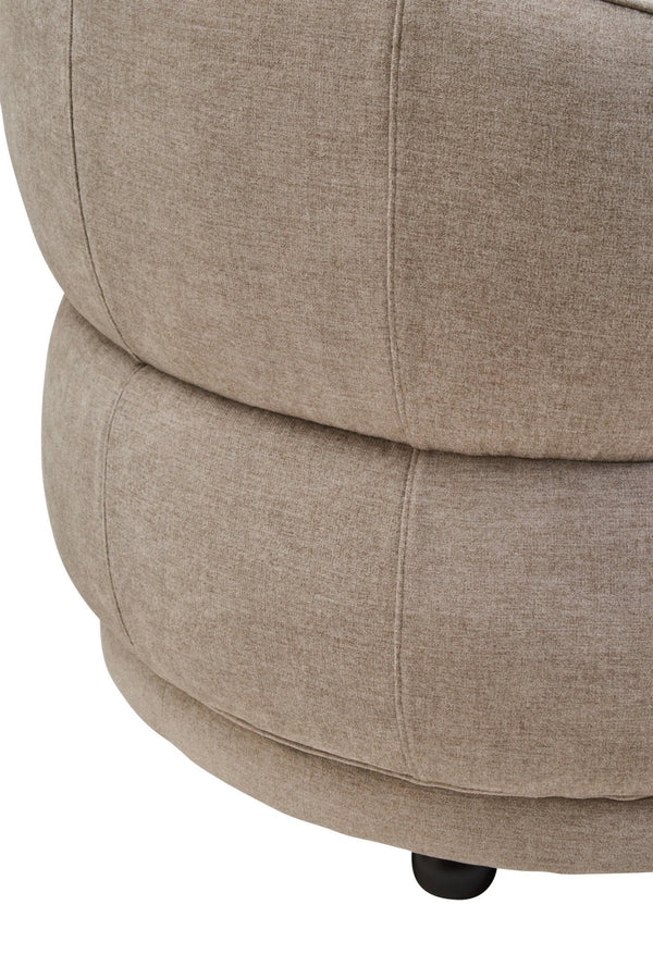 Daphne Taupe Chenille Curved Chair - XShowhome Limited - Xshowhome