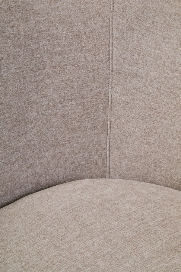 Daphne Taupe Chenille Curved Chair - XShowhome Limited - Xshowhome