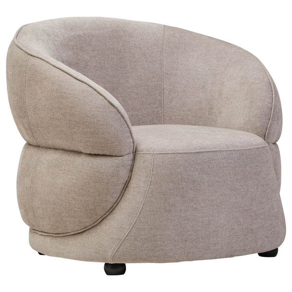 Daphne Taupe Chenille Curved Chair - XShowhome Limited - Xshowhome