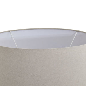 Darcy Antique White Round Table Lamp with Linen Shade - Canwell Interiors Limited - Hills