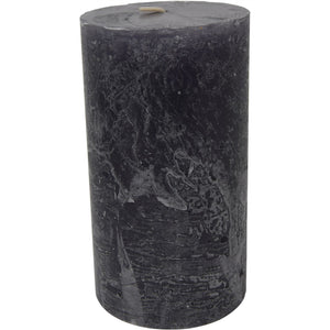 Dark Grey Rustica Pillar Candle 7x12cm - XShowhome Limited - Libra