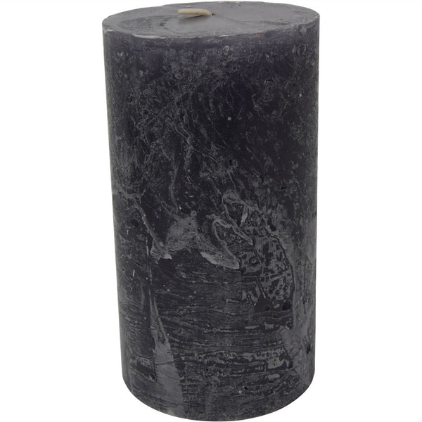 Dark Grey Rustica Pillar Candle 7x12cm - XShowhome Limited - Libra
